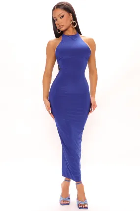 Adrian Backless Maxi Dress - Royal