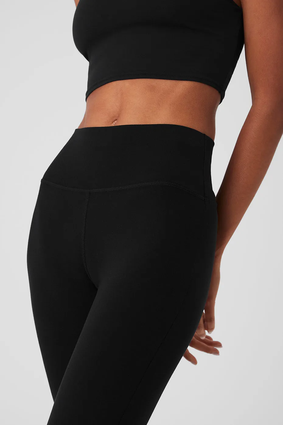 Airbrush High-Waist Flare Legging - Black