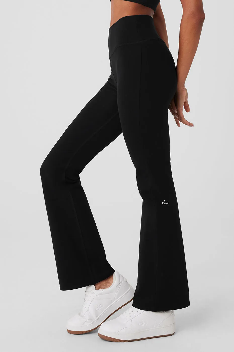 Airbrush High-Waist Flare Legging - Black