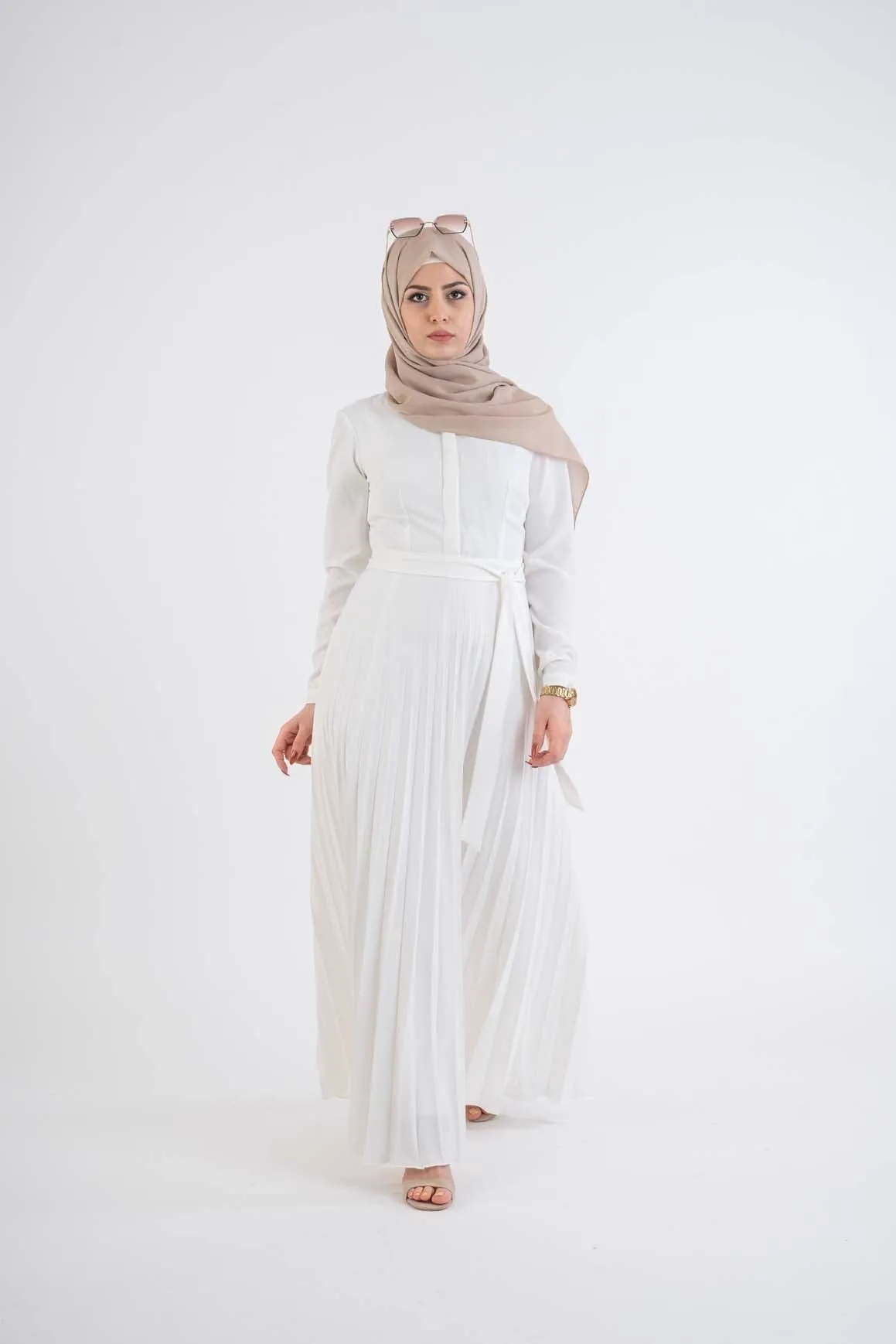 Aromatic pleat dress-Hijab clothing