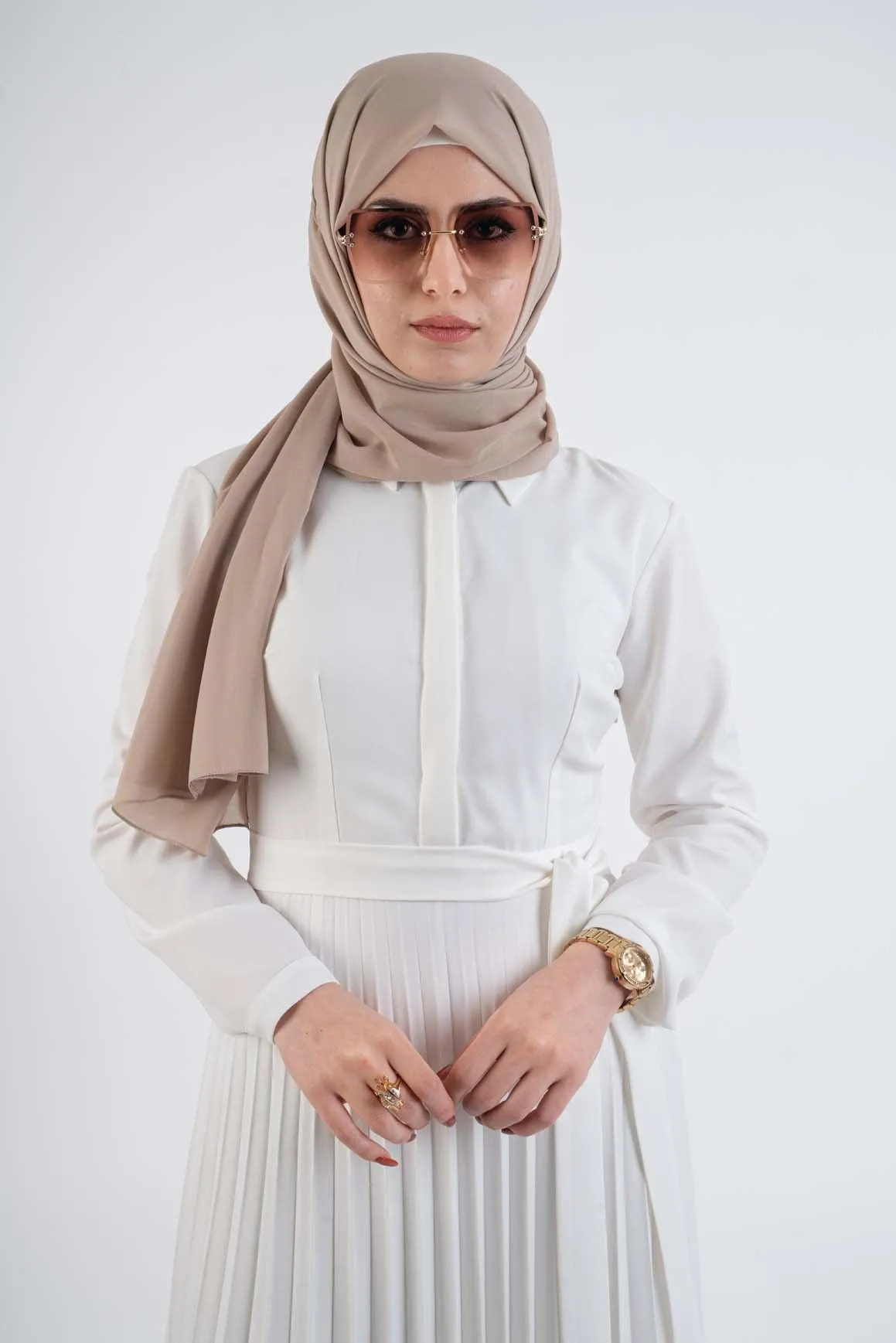 Aromatic pleat dress-Hijab clothing