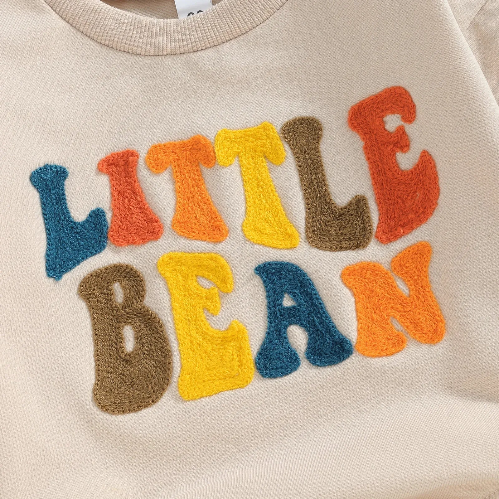 Autumn Baby Chenille Letters Romper: Little Bean - Fall