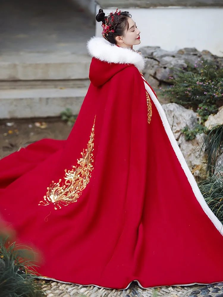 Autumn Winter Hanfu Cape, Royal