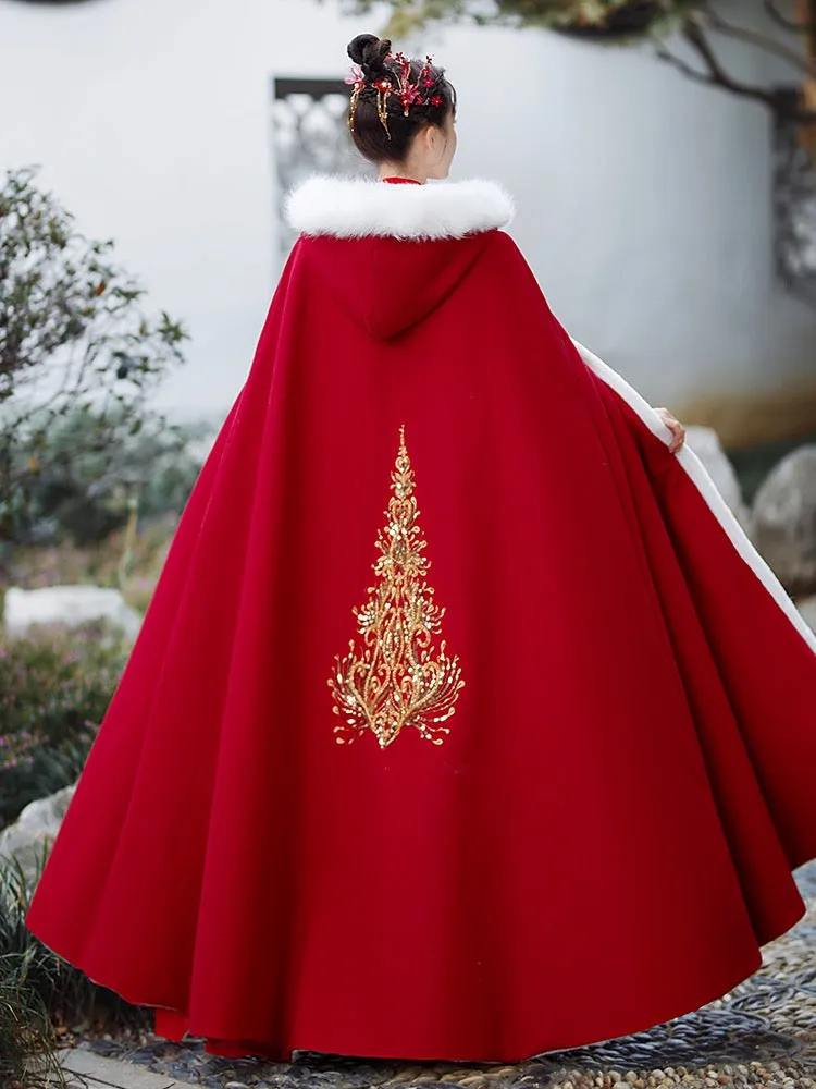 Autumn Winter Hanfu Cape, Royal