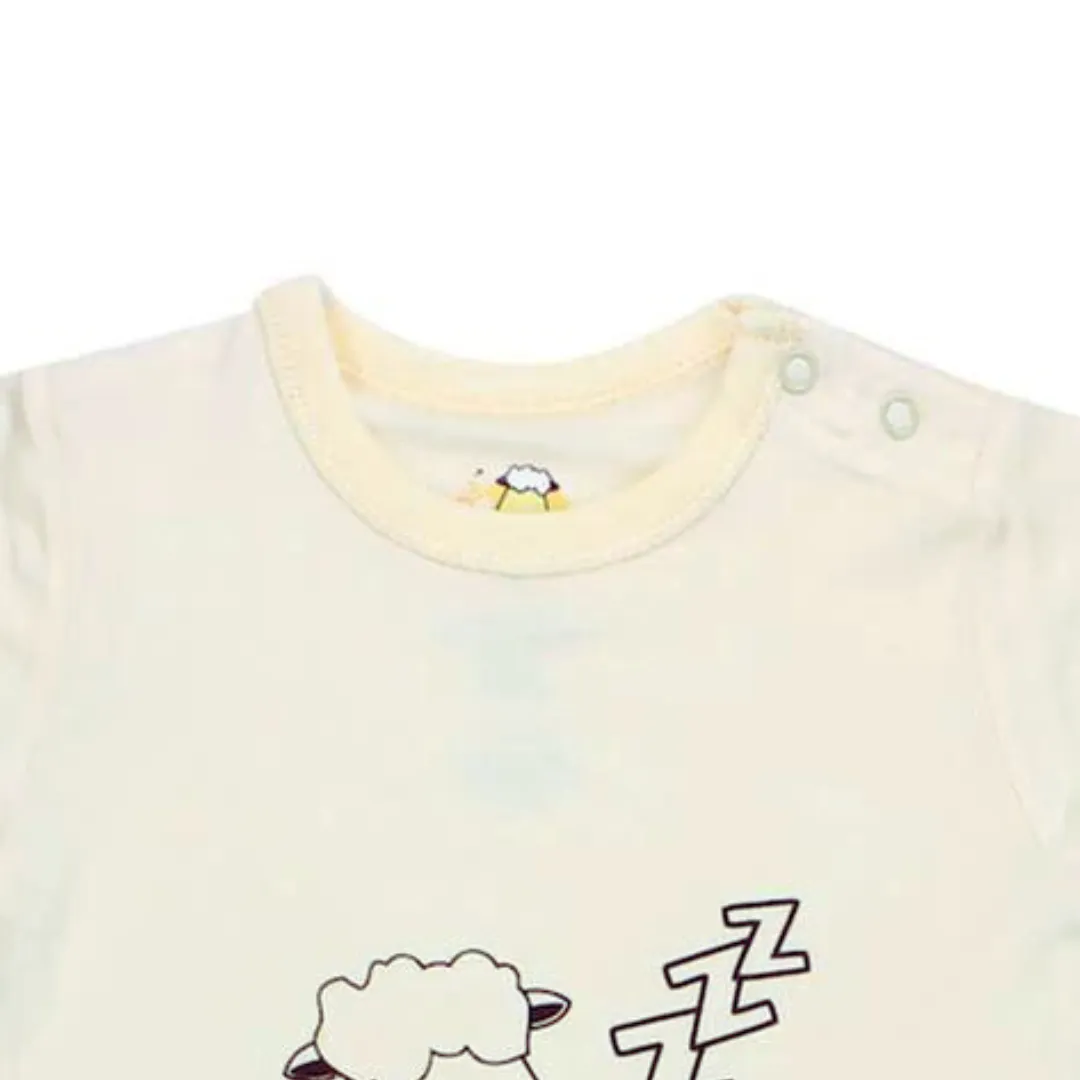 Baa Baa Sheepz Romper Short Sleeve Yellow Sleepy Head