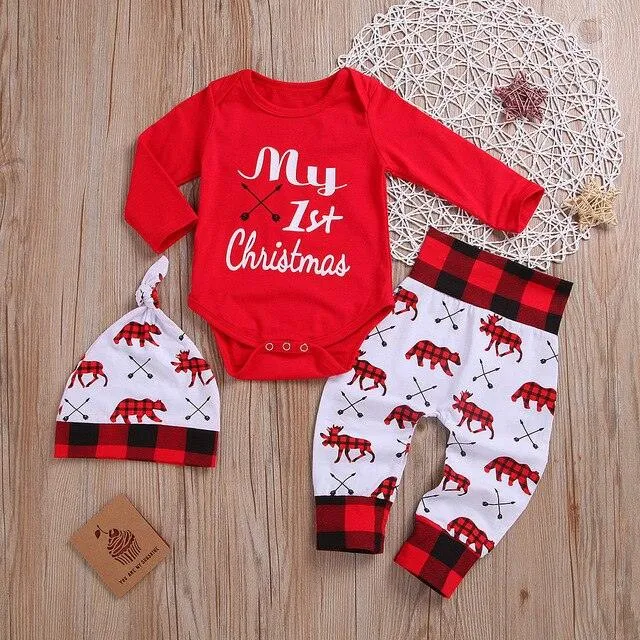 Baby Boy My First Christmas Outfit