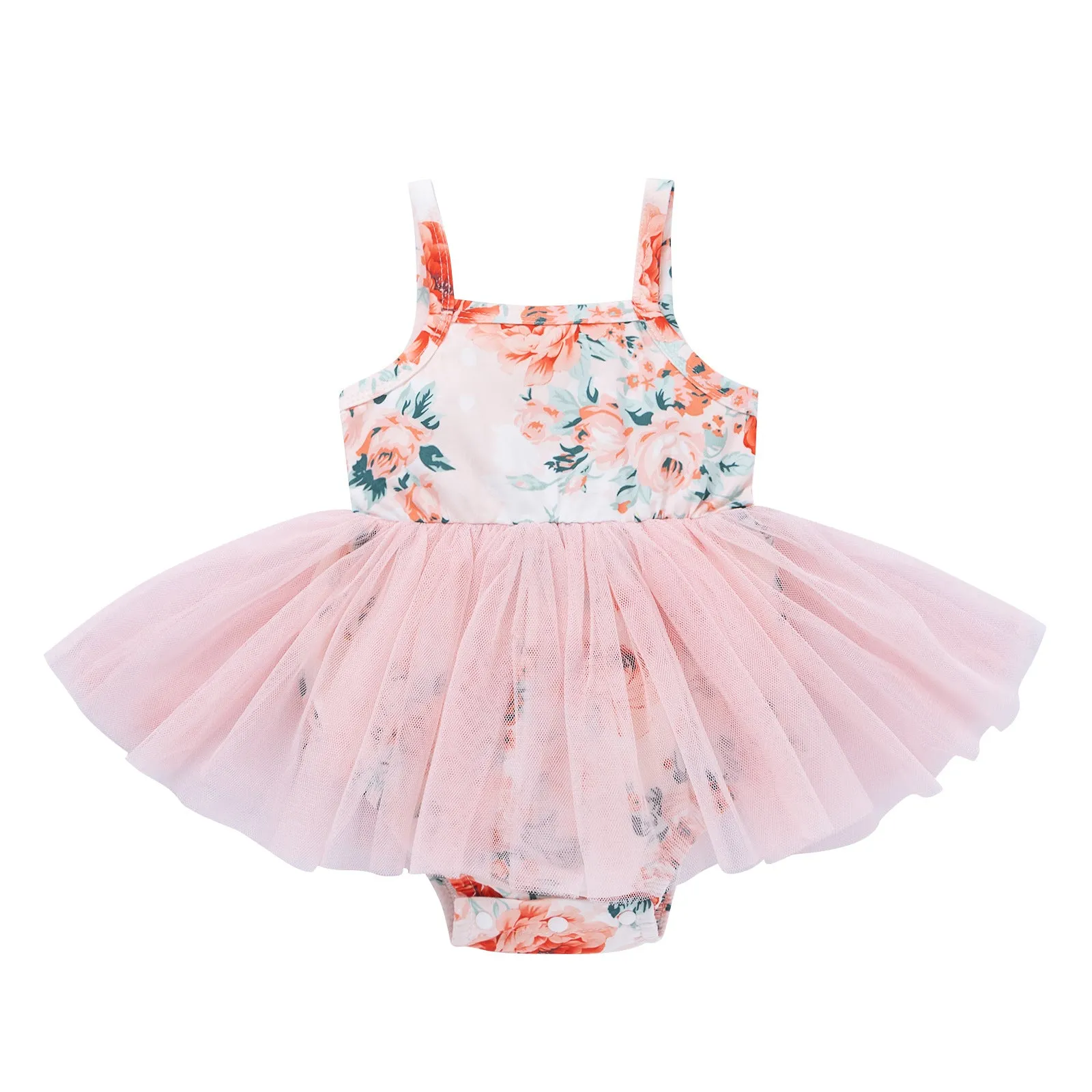 Baby Girl's Floral Tutu Romper