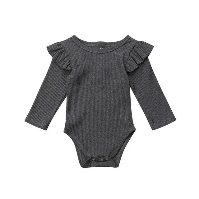 Baby Infant Romper Ruffle Long Sleeve Bodysuit