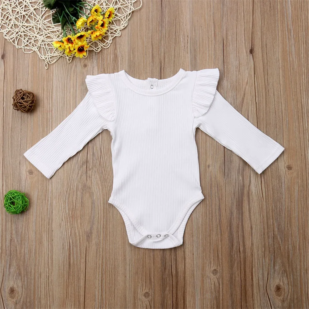 Baby Infant Romper Ruffle Long Sleeve Bodysuit