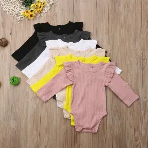 Baby Infant Romper Ruffle Long Sleeve Bodysuit