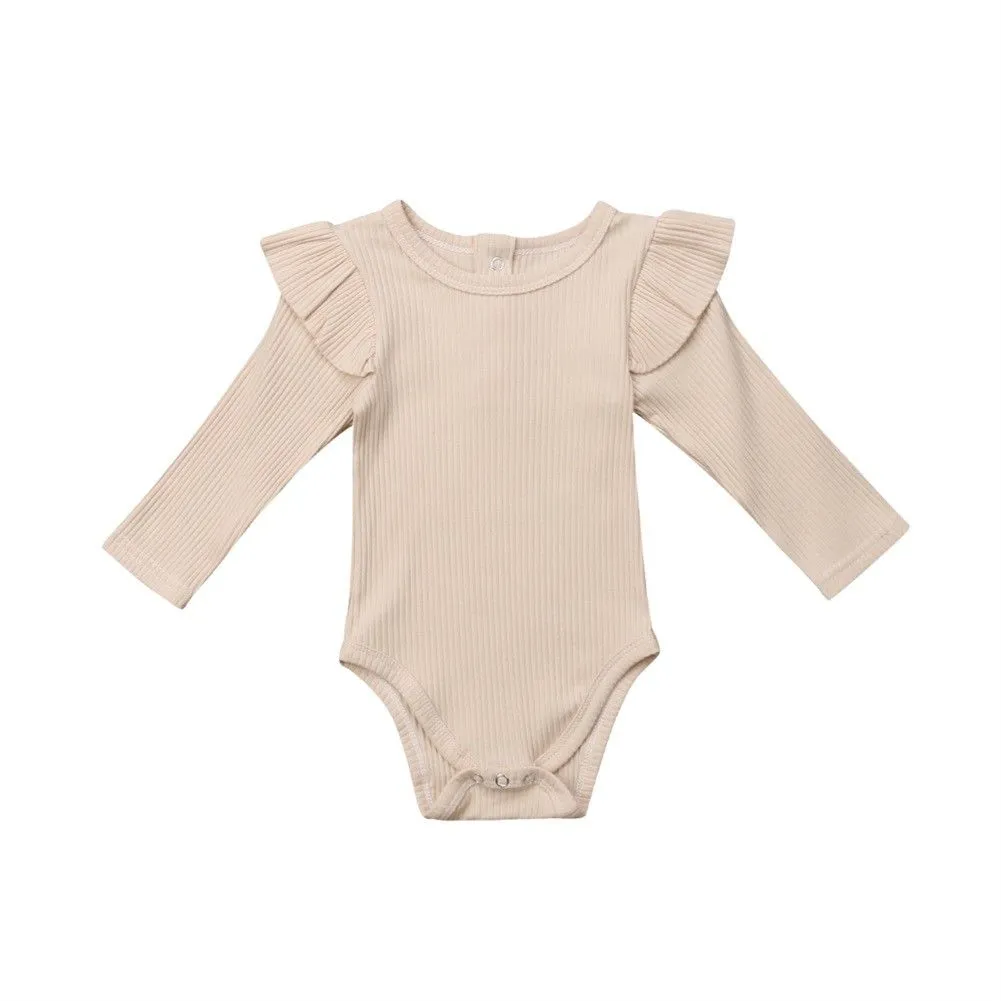 Baby Infant Romper Ruffle Long Sleeve Bodysuit