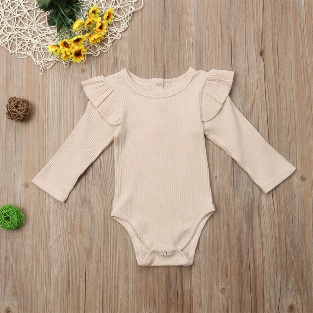 Baby Infant Romper Ruffle Long Sleeve Bodysuit