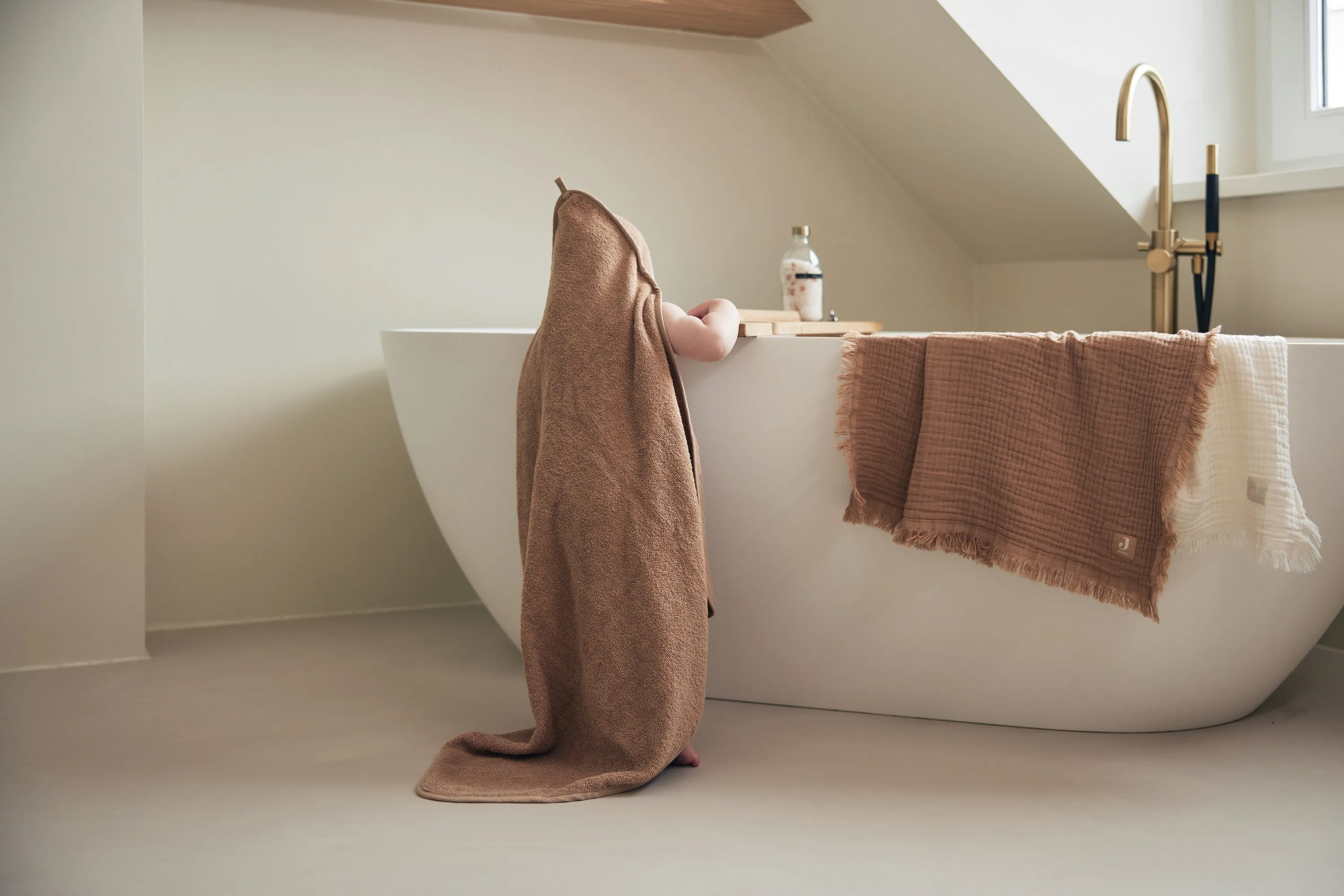 Bath cape Terry 75x75cm - Biscuit