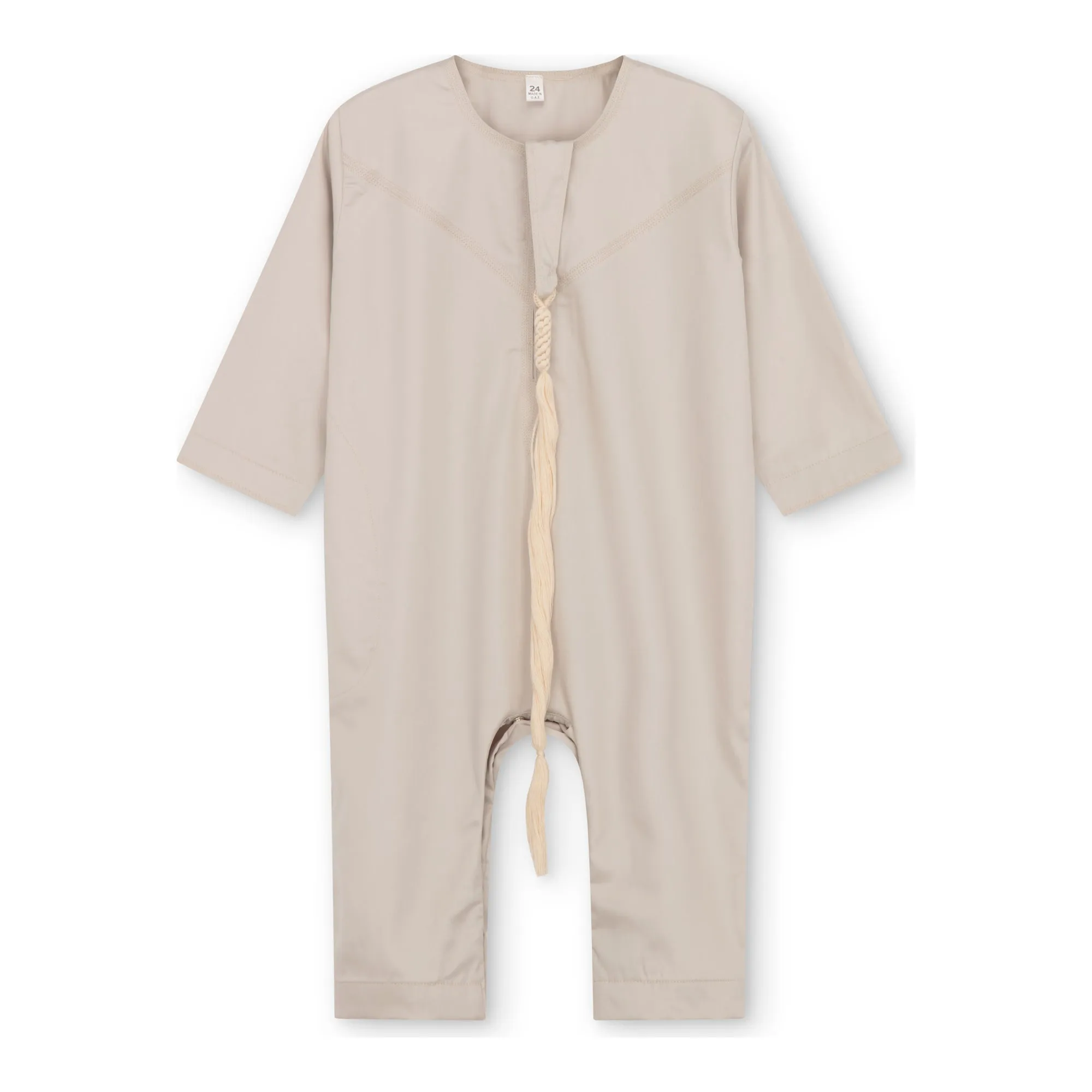 Beige Baby Emirati | Baby Romper Thobes