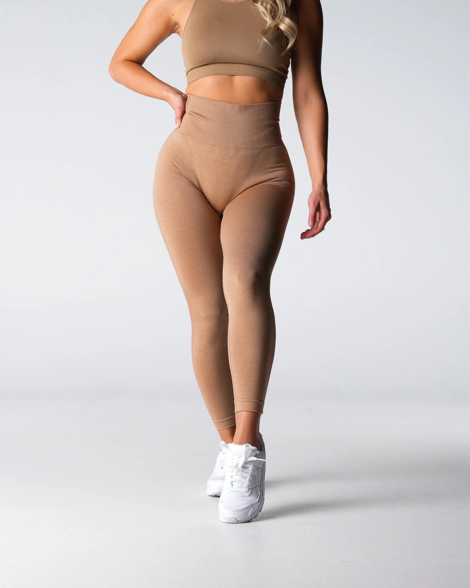 Beige Performance Seamless Leggings