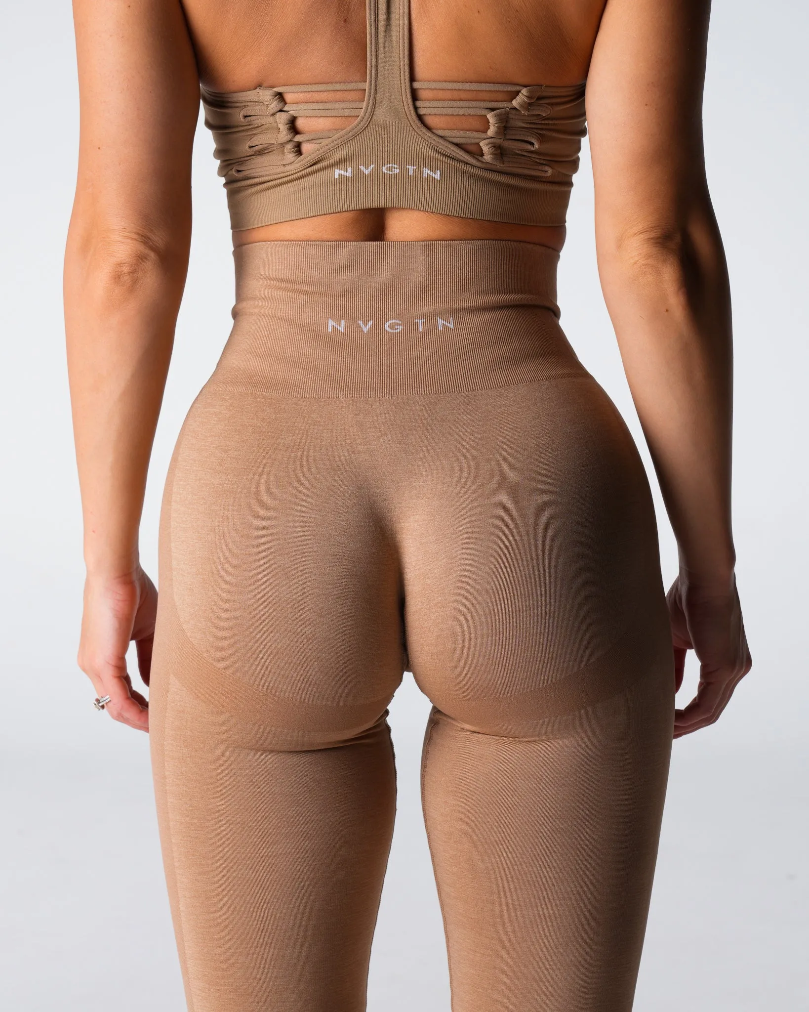 Beige Performance Seamless Leggings