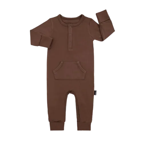 BELAN J Long Sleeves Pocket Romper 6-12m - Barrel