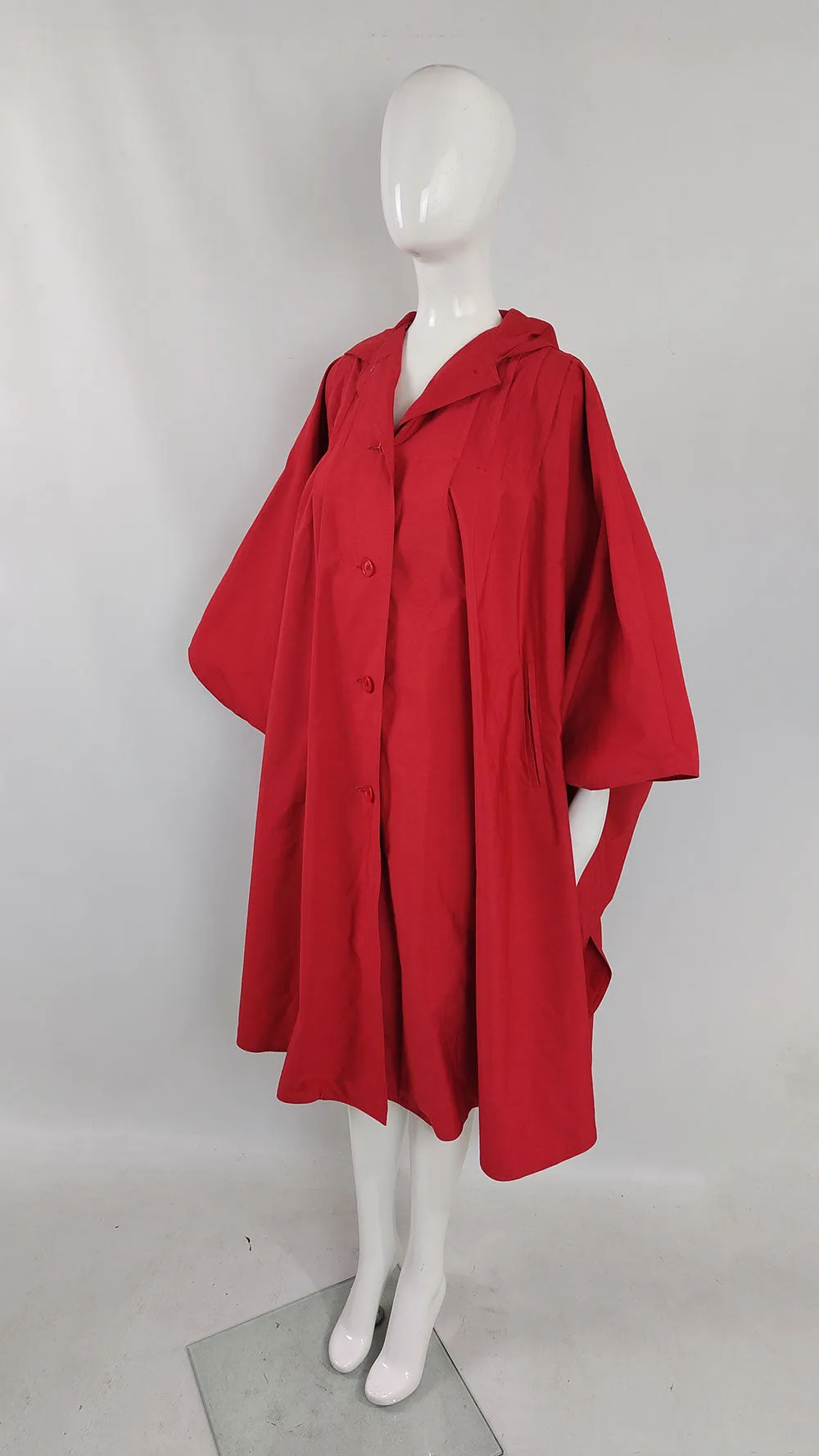 Bill Haire for Neiman Marcus Vintage Womens Red Cape, 1970s