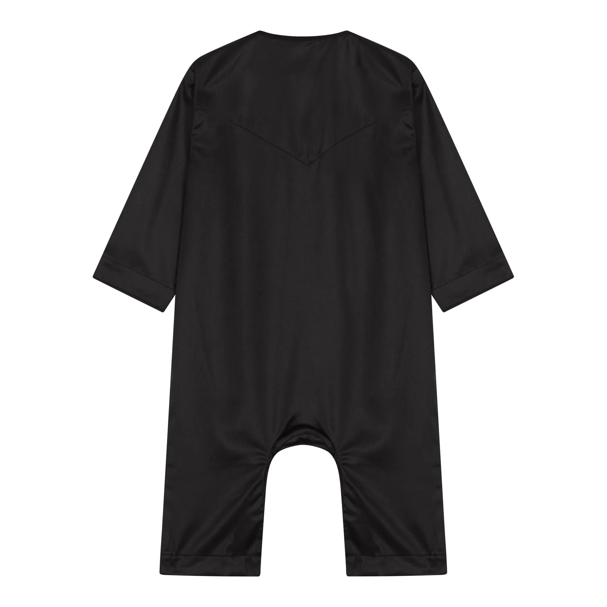 Black Emirati | Baby Romper Thobes | My First Kandoora | New Born Jubba