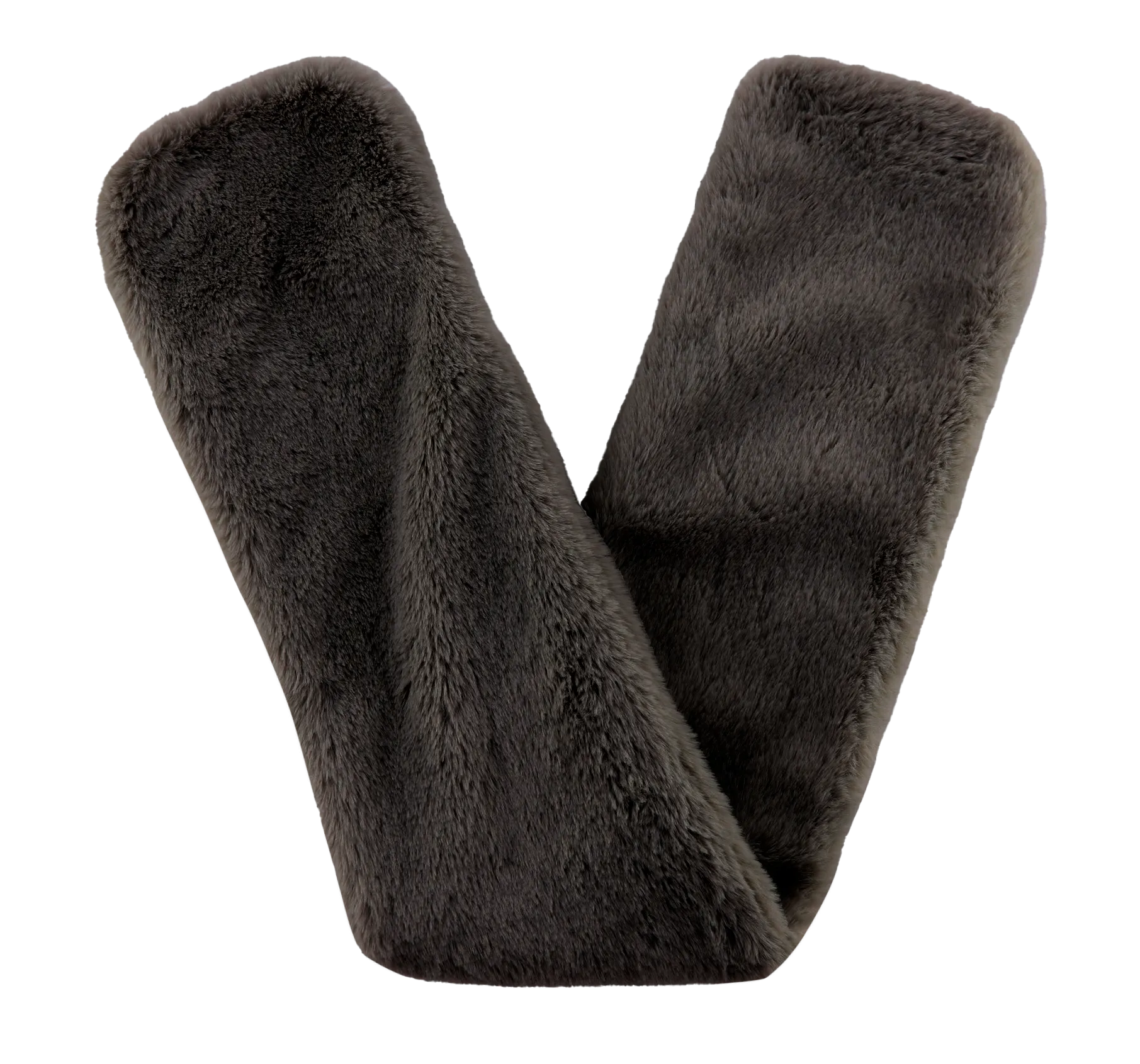 Black Faux Bunny Fur, Body Warming Long Hot Water Bottle