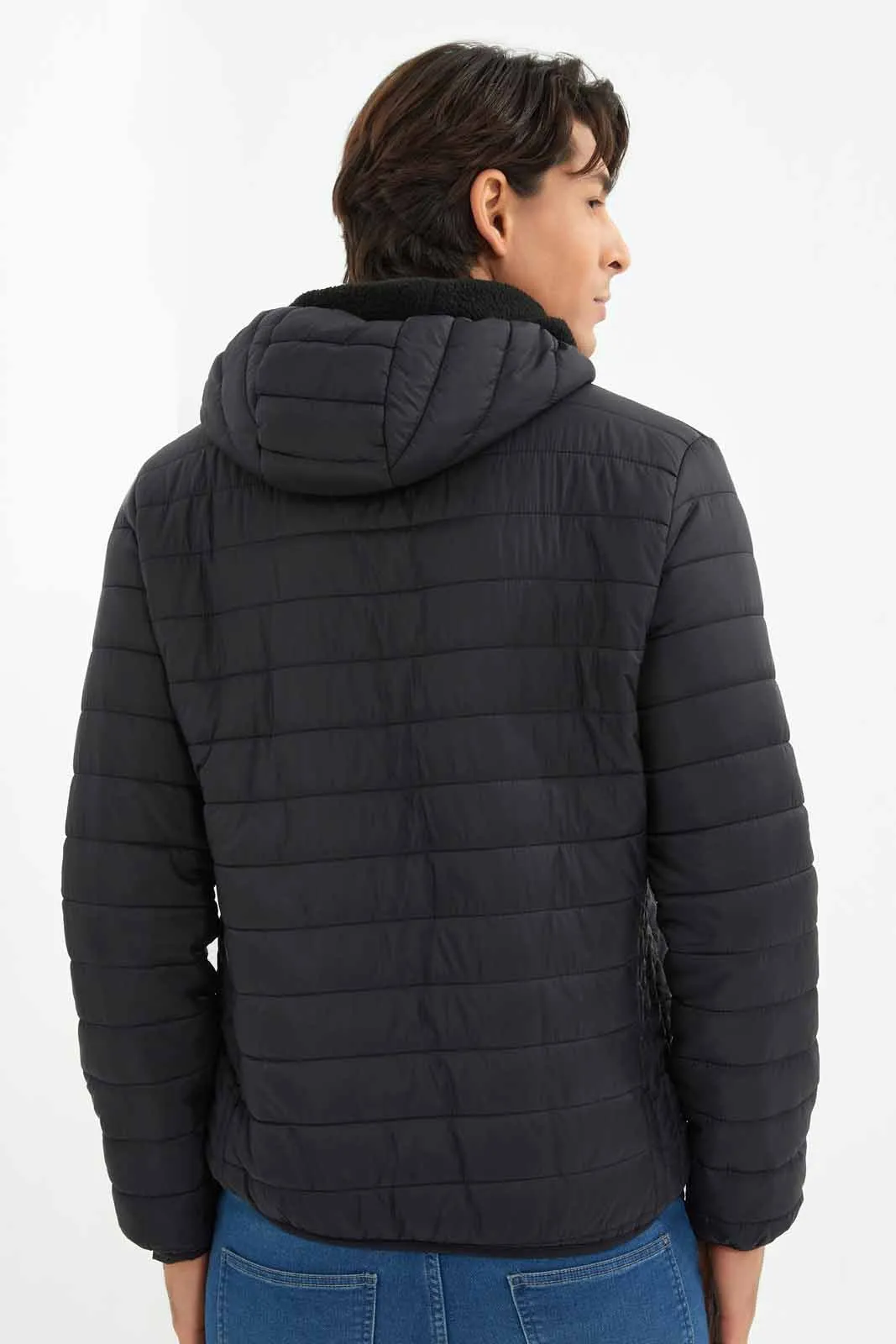 Black Padded Jacket For Men