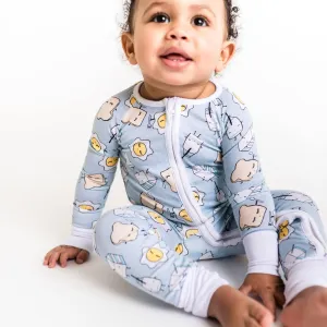 Blue Breakfast Bamboo Convertible Romper/Sleeper