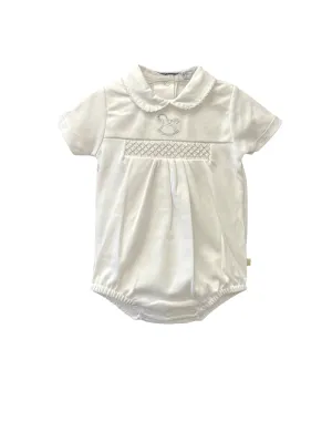 blues baby - Baby white romper BB0400