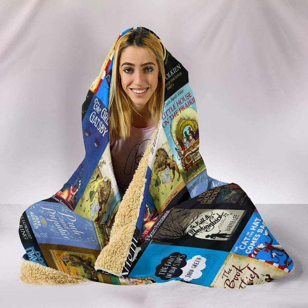 Books Bookish Hooded Blanket