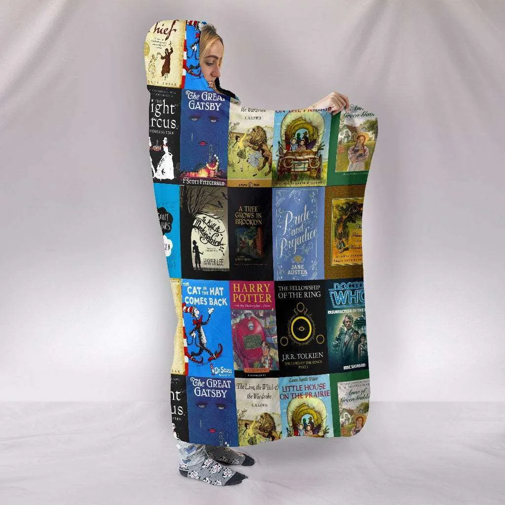 Books Bookish Hooded Blanket