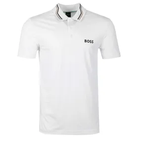 BOSS Paddytech Polo Shirt in White