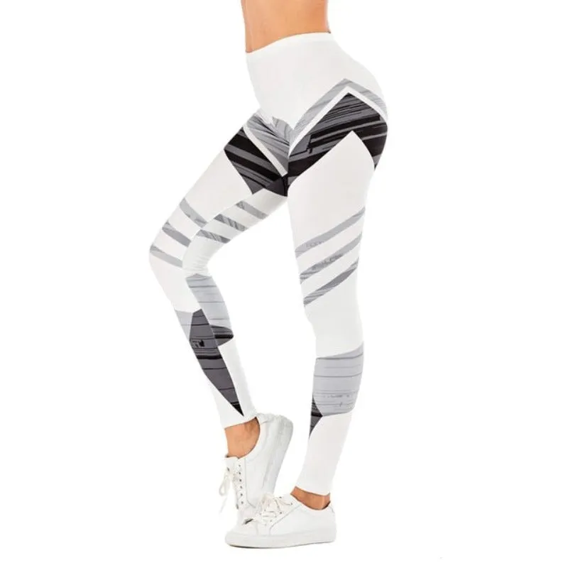 Brand Sexy Leaf Printing Fitness Slim High Waist Leggings