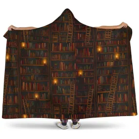 brown bookshelf Hooded blanket