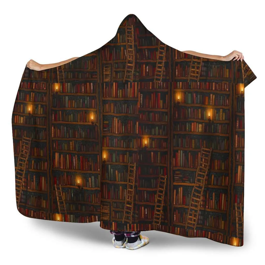 brown bookshelf Hooded blanket