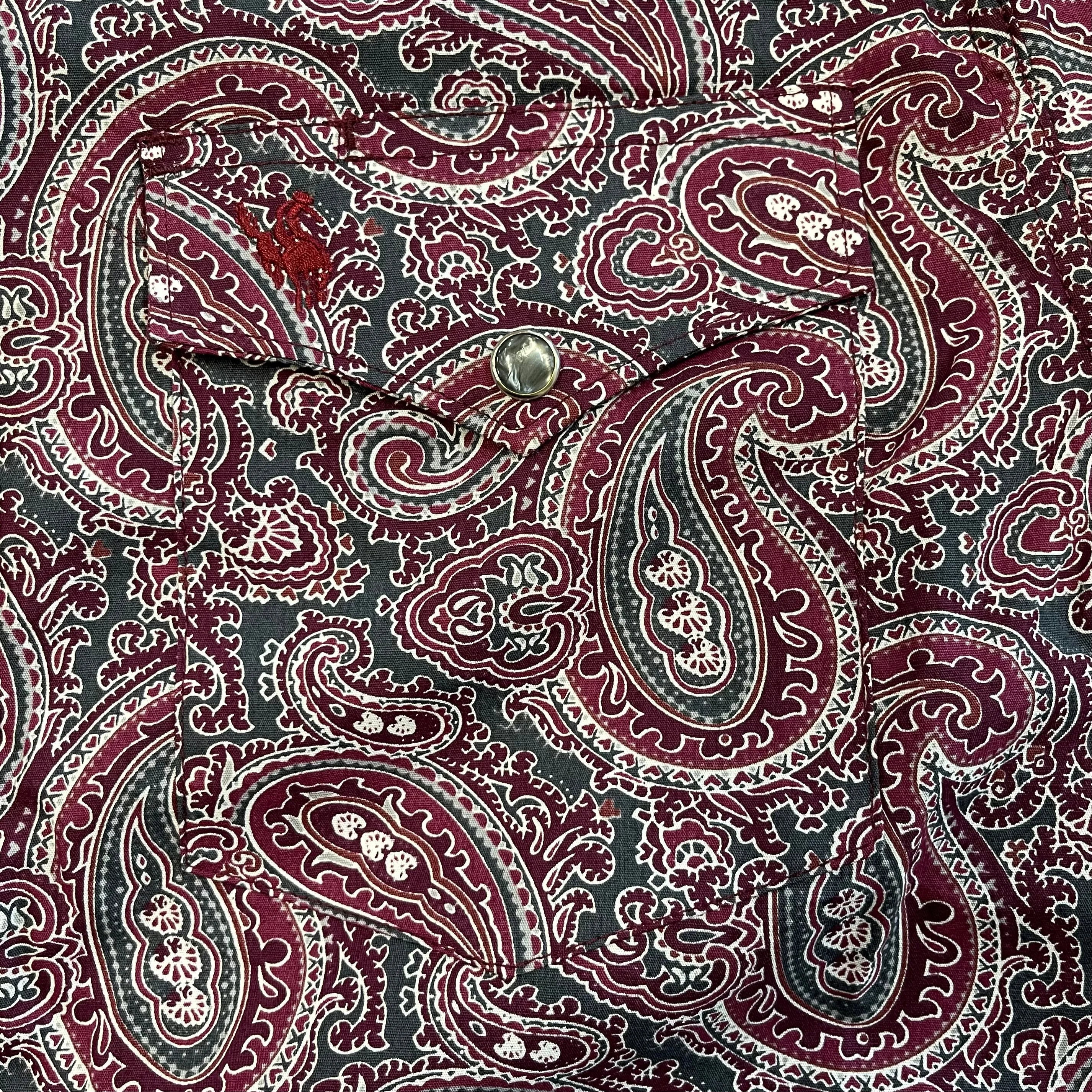 Burgundy Paisley L/S