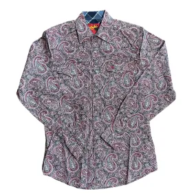 Burgundy Paisley L/S