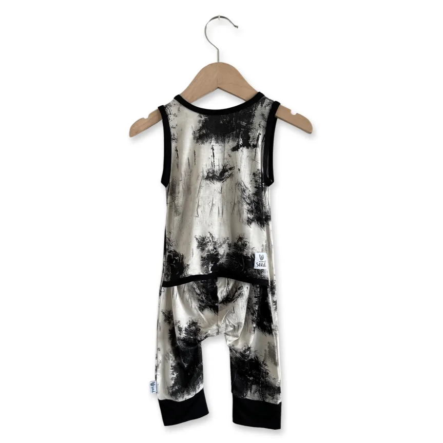 Caden & Crew Black Art for Autism Sleeveless Romper