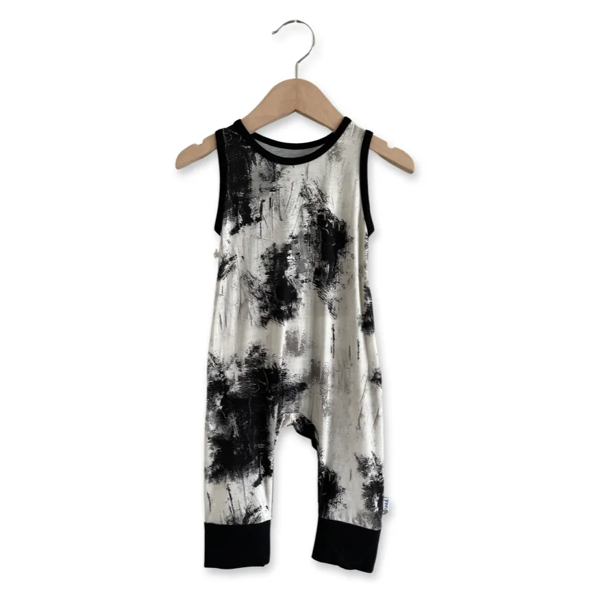 Caden & Crew Black Art for Autism Sleeveless Romper