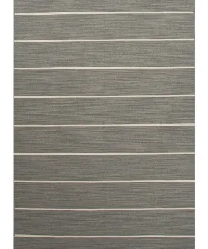 Cape Cod Stripe Flat Weave Rug, Gray