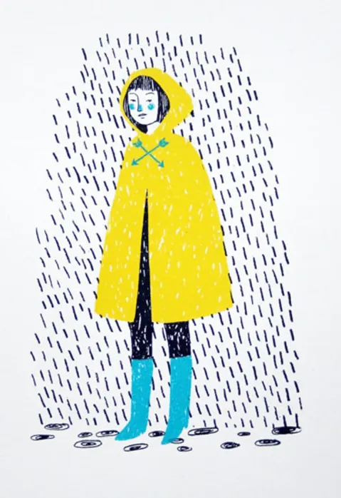 Cape Girl Silkscreen Print by Jen Collins