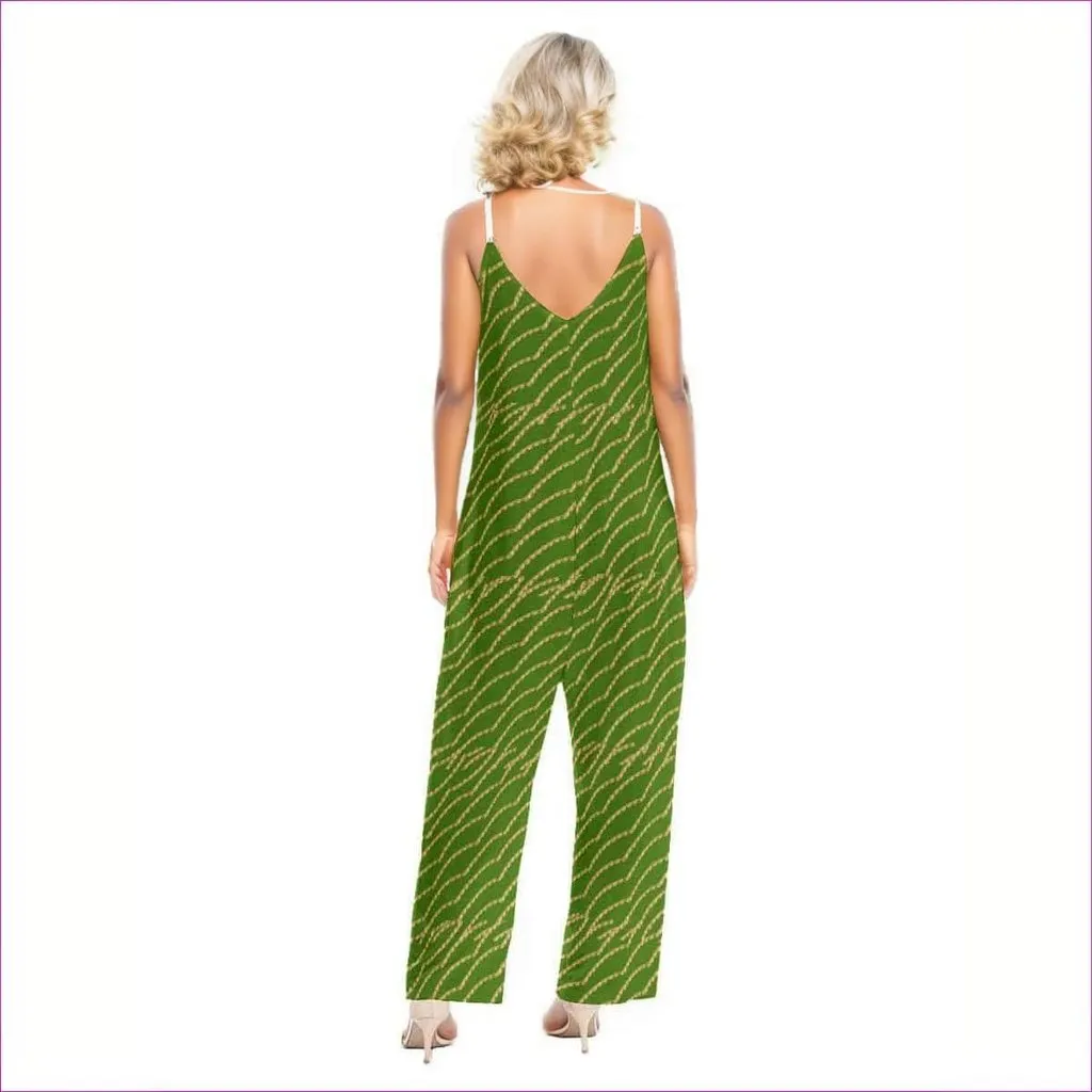 Chained Womens Loose Cami Jumpsuit