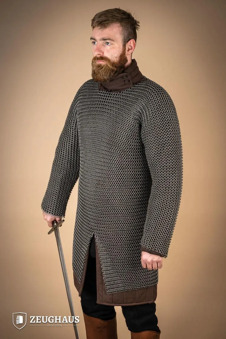 Chainmail Hauberk Roundring 9mm Steel Oiled