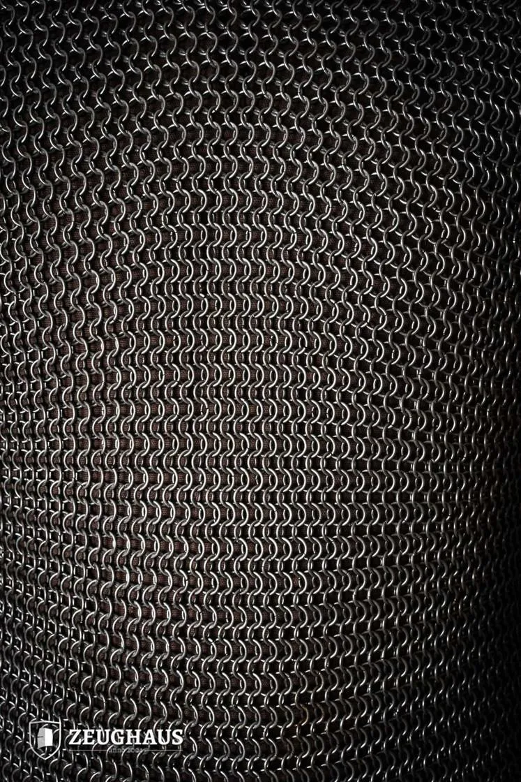 Chainmail Hauberk Roundring 9mm Steel Oiled