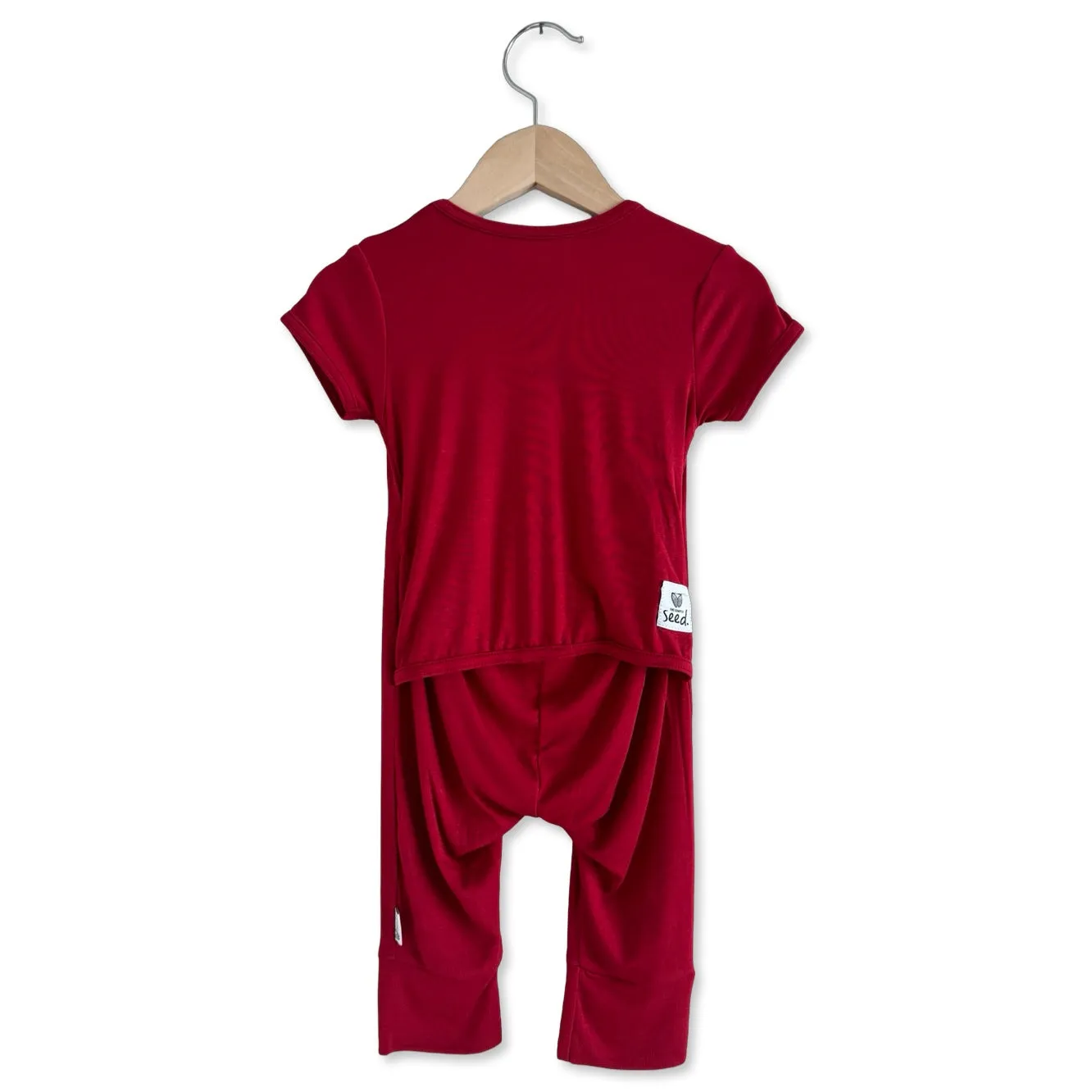 Cherry Pie Mini Ribbed Short Long Romper