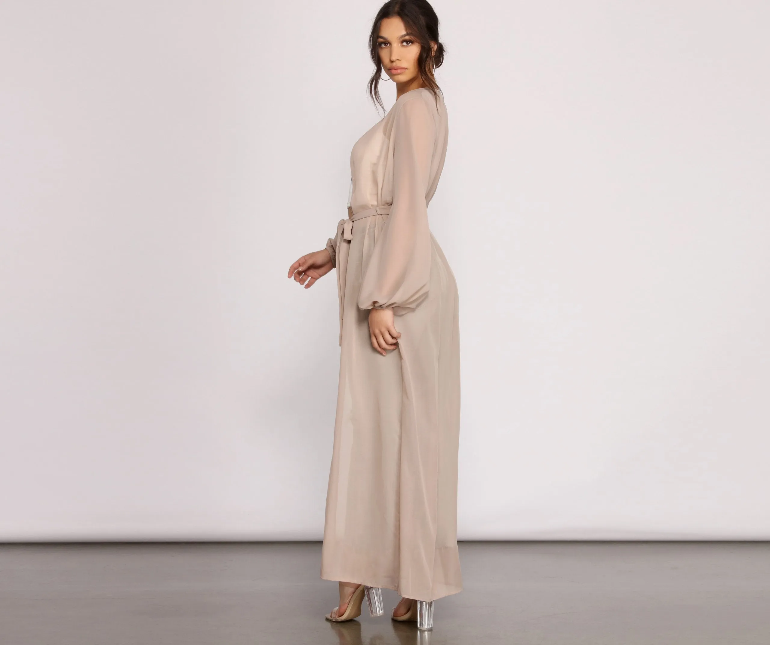 Chic Chiffon Tie Front Duster