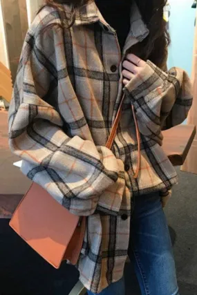 Chic Flannel Frosted Plaid Shirt