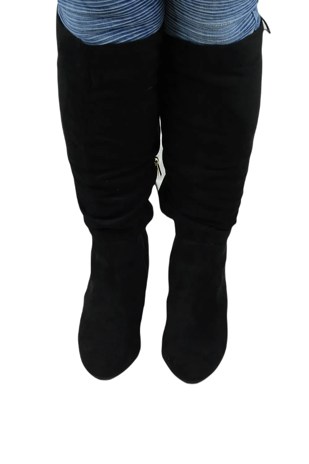 City Chic Black Long Boots 42