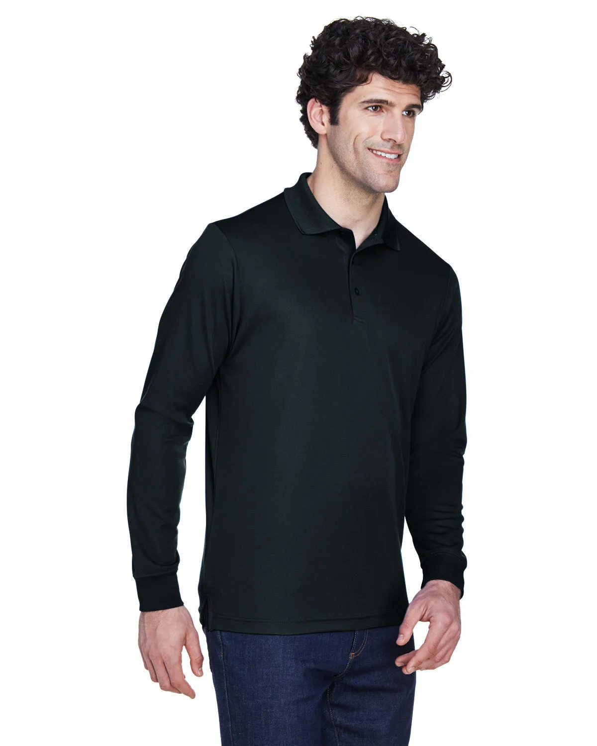 CORE365 Performance Long-Sleeve Pique Polo