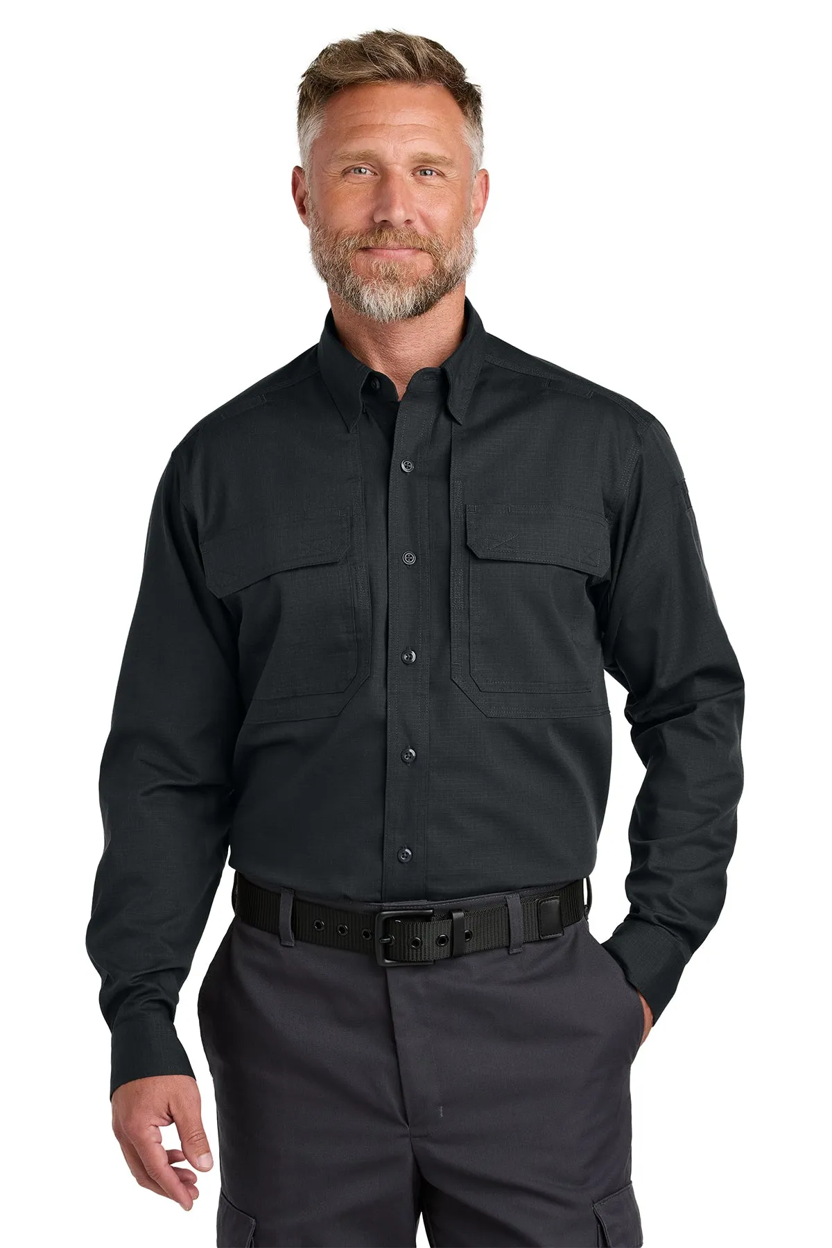 CornerStone Long Sleeve Select Tactical Custom Shirts, Echo Steel