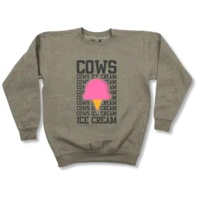 COWS Ice Cream Adult Crewneck