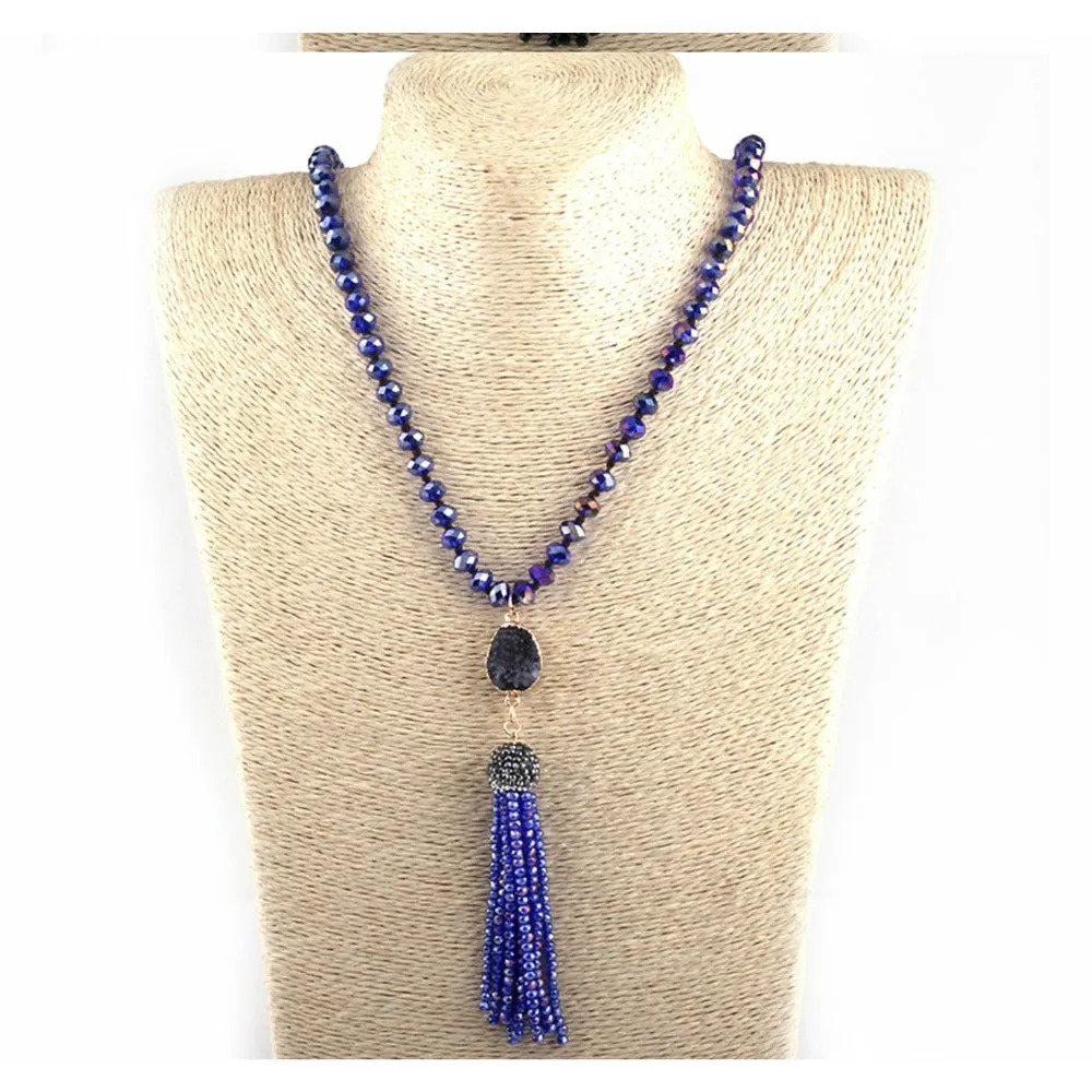 Crystal Druzy Beaded Neckalce